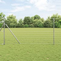 Berkfield Home Euro Fence 1x10 m Galvanised Steel in Grey