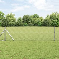 Berkfield Home Chain Link Fence 0.6x10 m Galvanised Steel