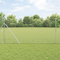 Berkfield Home Chain Link Fence 1.2x10 m Galvanised Steel
