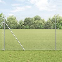 Berkfield Home Welded Wire Fence 1.5x10 m Galvanised Steel in Silver