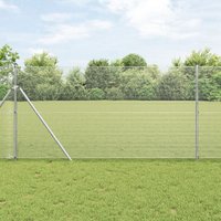 Berkfield Home Welded Wire Fence 1.4x25 m Galvanised Steel in Silver