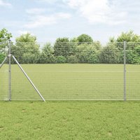 Berkfield Home Welded Wire Fence 1.4 x 50 m Galvanised Steel in Silver