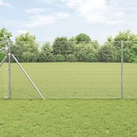 Berkfield Home Welded Wire Fence 1x100 m Galvanised Steel in Silver
