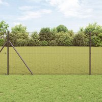 Berkfield Home Welded Wire Fence Red 1.5x10 m Steel