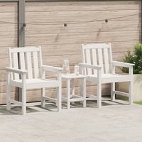 Berkfield Home Garden Dining Chairs 2 pcs White HDPE