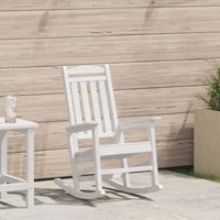 Berkfield Home Garden Rocking Chair White 70x92x108 cm HDPE | Size: 70 x 92 x 108 cm