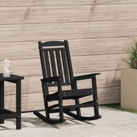 Berkfield Home Garden Rocking Chair Black 70x92x108 cm HDPE | Size: 70 x 92 x 108 cm