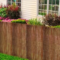 Berkfield Home Willow Fence 120x300 cm in Brown