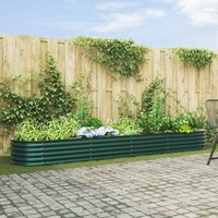 Berkfield Home Garden Raised Bed Green 400x80x44 cm Galvanised Steel | Size: 400 x 80 x 44 cm