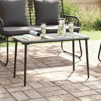 Berkfield Home Garden Table Black 80 x 40 x 45 cm Poly rattan