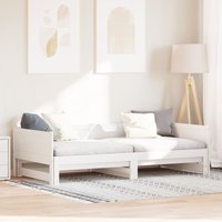 Berkfield Home Pull-out Day Bed White 90x200 cm Solid Wood Pine