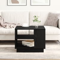 Berkfield Home Black Oak Coffee Table 55x55x42 cm Made of Engineered Wood | Size: 55 x 55 x 42 cm