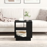 Berkfield Home Coffee Table Black Oak 40x40x43 cm Engineered Wood | Size: 40 x 40 x 43 cm