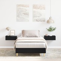Berkfield Home Bed Frame 90x200 cm Black Oak Engineered Wood