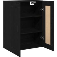 Berkfield Home Wall-Mounted Cabinet in Black Oak - 69.5x34x90 cm, Made from Engineered Wood | Size: 69.5x34x90 cm