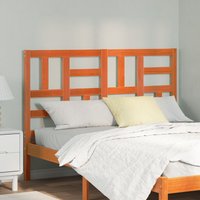 Berkfield Home Bed Headboard Wax brown 145.5 x 4 x 104 cm Solid pine wood