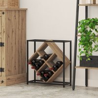 Berkfield Home Wine Rack Artisan Oak 51x18x52, 5 cm Engineered Wood in Brown