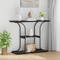 Berkfield Home Console Table Black oak 101 x 35 x 80.5 cm Engineered wood