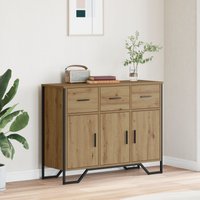 Berkfield Home Sideboard Artisan Oak 97x32.5x74.5 cm Engineered Wood in Brown