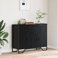 Berkfield Home Sideboard Black Oak 97x32.5x74.5 cm Engineered Wood