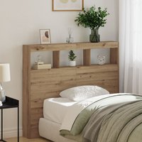Berkfield Home Artisan Oak Headboard Artisan oak Engineered wood 120 x 17 x 102 cm in Brown