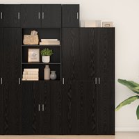 Berkfield Home Wall Cabinet Black Oak 30x42.5x40 cm Engineered Wood