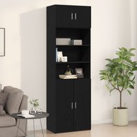 Berkfield Home Wall Cabinet Black Oak 70x42, 5x40 cm Engineered Wood
