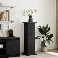 Berkfield Home Display Stand with Storage Black Oak 31x30x90 cm Engineered Wood | Size: 31 x 30 x 90 cm