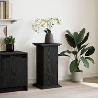 Berkfield Home Display Stand with Storage Black Oak 31x30x60 cm Engineered Wood | Size: 31 x 30 x 60 cm