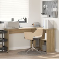 Berkfield Home Sonoma Oak Computer Desk Sonoma oak Particle board Standard in Brown