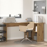 Berkfield Home Artisan Oak Computer Desk Artisan oak Particle board Medium in Brown