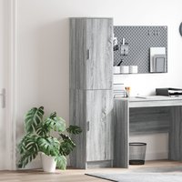 Berkfield Home Buffet Cabinet Grey sonoma MDF Medium Buffet Cabinet