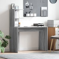 Berkfield Home Grey Writing Desk Grey Sonoma Particle board Standard desk size