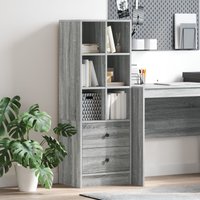 Berkfield Home Grey Shelving Unit Grey sonoma Particle board Medium Storage