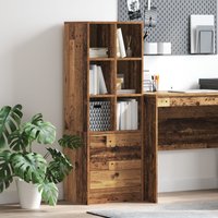 Berkfield Home Brown Shelving Unit Old wood Particle board Medium