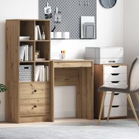 Berkfield Home Writing Desk Artisan oak Engineered wood 60 x 40 x 76 cm Sleek in Brown