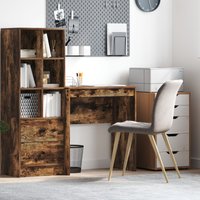 Berkfield Home Smoked Oak Writing Desk Smoked Oak MDF 70 x 40 x 76 cm Durable in Brown