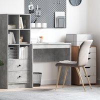 Berkfield Home Writing Desk Concrete grey Particle board, Concrete grey finish