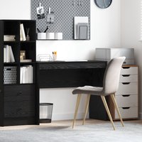 Berkfield Home Black Oak Writing Desk Black oak Engineered wood 100 x 40 x 76 cm