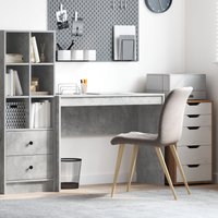 Berkfield Home Writing Desk Concrete grey Particle board with concrete grey finish