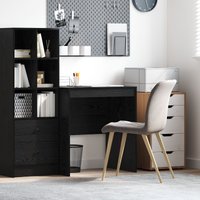 Berkfield Home Writing Desk Black oak Engineered wood 70 x 50 x 76 cm Durable