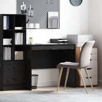 Berkfield Home Black Oak Writing Desk Black Oak Particle board 90 x 50 x 76 cm