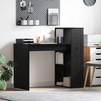 Berkfield Home Writing Desk Black oak Particle board Small Storage