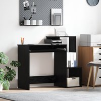 Berkfield Home Black Oak Computer Desk Black Oak Engineered wood, MDF Medium