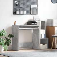 Berkfield Home Grey Computer Desk Concrete grey