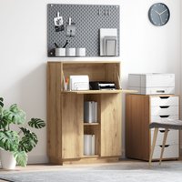 Berkfield Home Artisan Oak Writing Desk Artisan oak Particle board Medium in Brown
