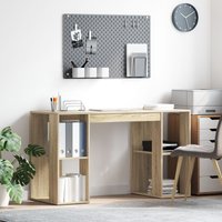 Berkfield Home Sonoma Oak Desk Sonoma oak Engineered wood Standard desk size in Brown