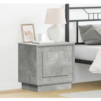 Berkfield Home Bedside Cabinets with LED Lights 2 pcs Concrete Grey 44x34, 5x45 cm
