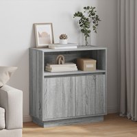 Berkfield Home Sideboard with LED Grey Sonoma 71x34, 5x75 cm Engineered Wood