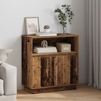 Berkfield Home Sideboard with LED Old Wood 71x34, 5x75 cm Engineered Wood in Brown